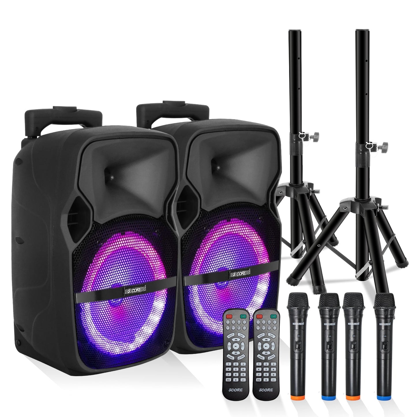 xyz5Core 8 inch PA Portable Bluetooth Party Speaker Karaoke Boombox +